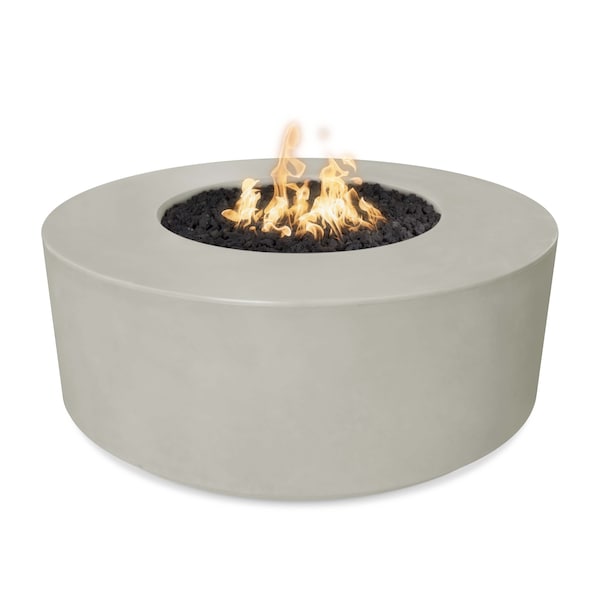 The Outdoor Plus 54 Round Florence Fire Pit - GFRC Concrete - Ash - Match Lit - Liquid Propane OPT-FL54-ASH-LP - main